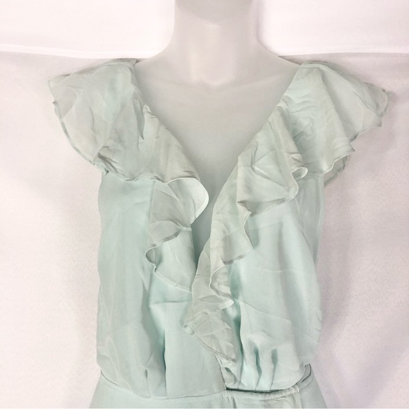 BooHoo Light Blue Chiffon Wrap Formal Maxi Dress 6 - Picture 2 of 4